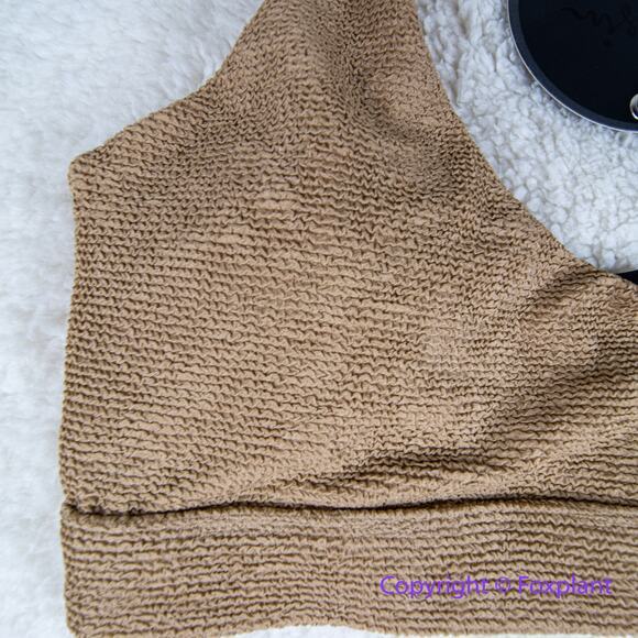 New! Set! Free People Resin Obsidian cream surf High-Waist Bikini, size S - Picture 3 of 8